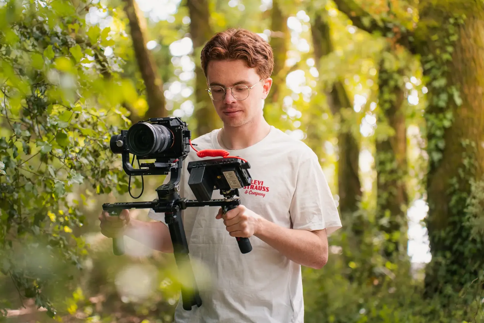 Lucas Gouritin en tournage
