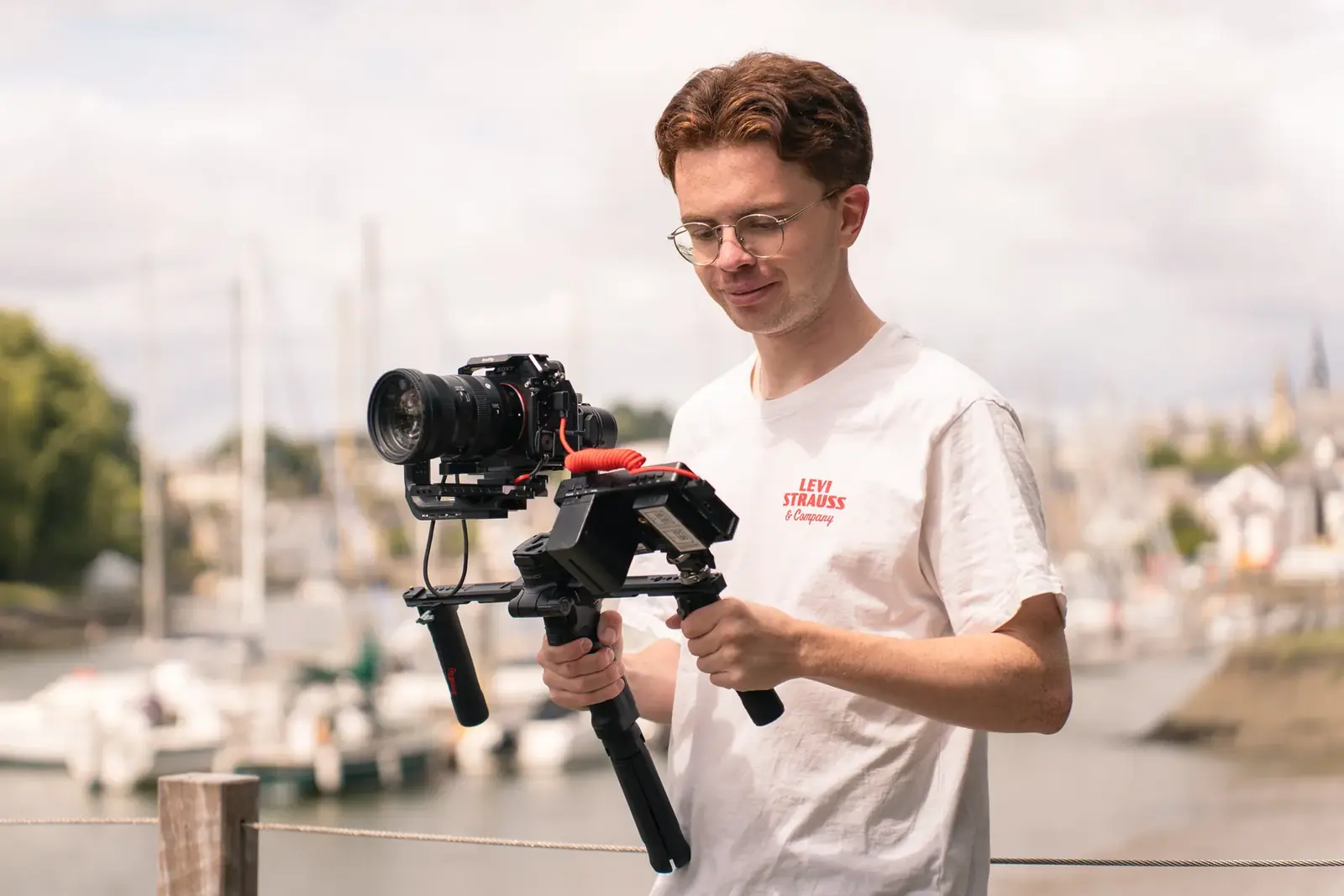 Lucas Gouritin en tournage